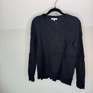 Madewell Black Long Sleeve Crewneck Pullover Sweater